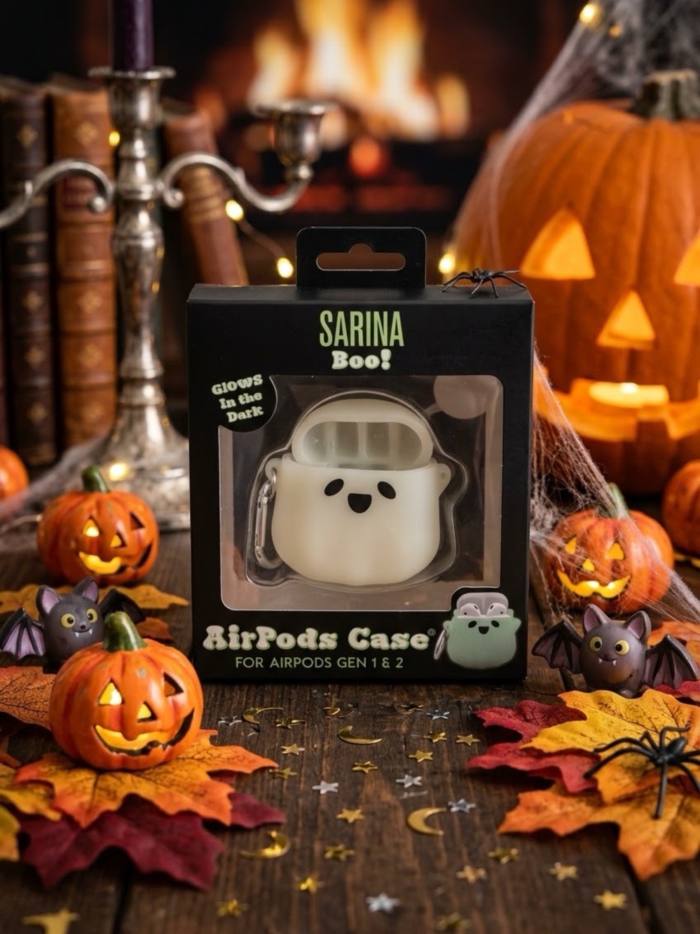 Sarina Boo! Glow in the dark AirPods Case Gen. 1&2